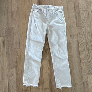 PAIGE Women's White Hoxton Straight Ankle Jeans